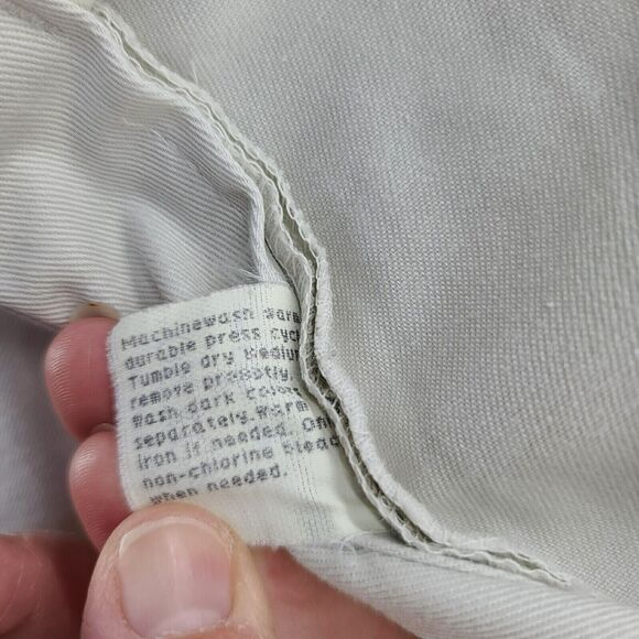 Haggar Mens Dress Pants Beige Size 40 100% Cotton Button Zip Closure Pockets - Picture 7 of 16